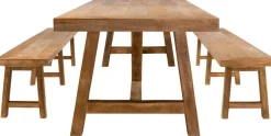 Houten Eettafels|Rechthoekige Eettafels-DTP Home Monastery Eettafel Natural
