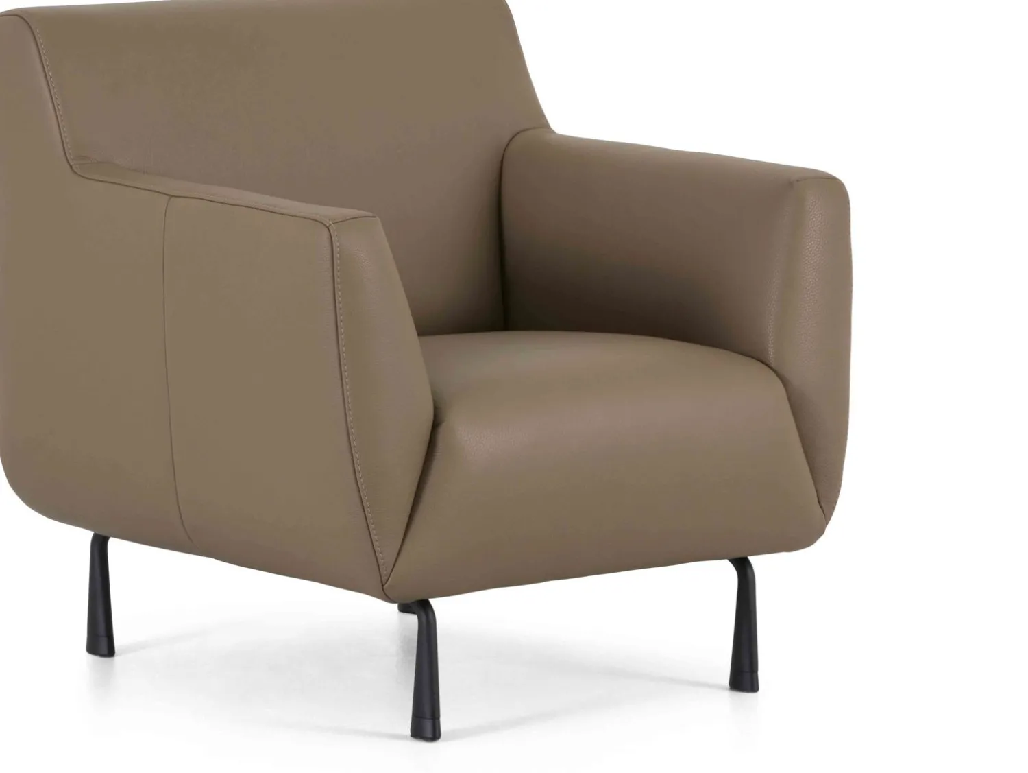 Leren Fauteuils|Design Fauteuils-Montèl Mondo Fauteuil Bruin