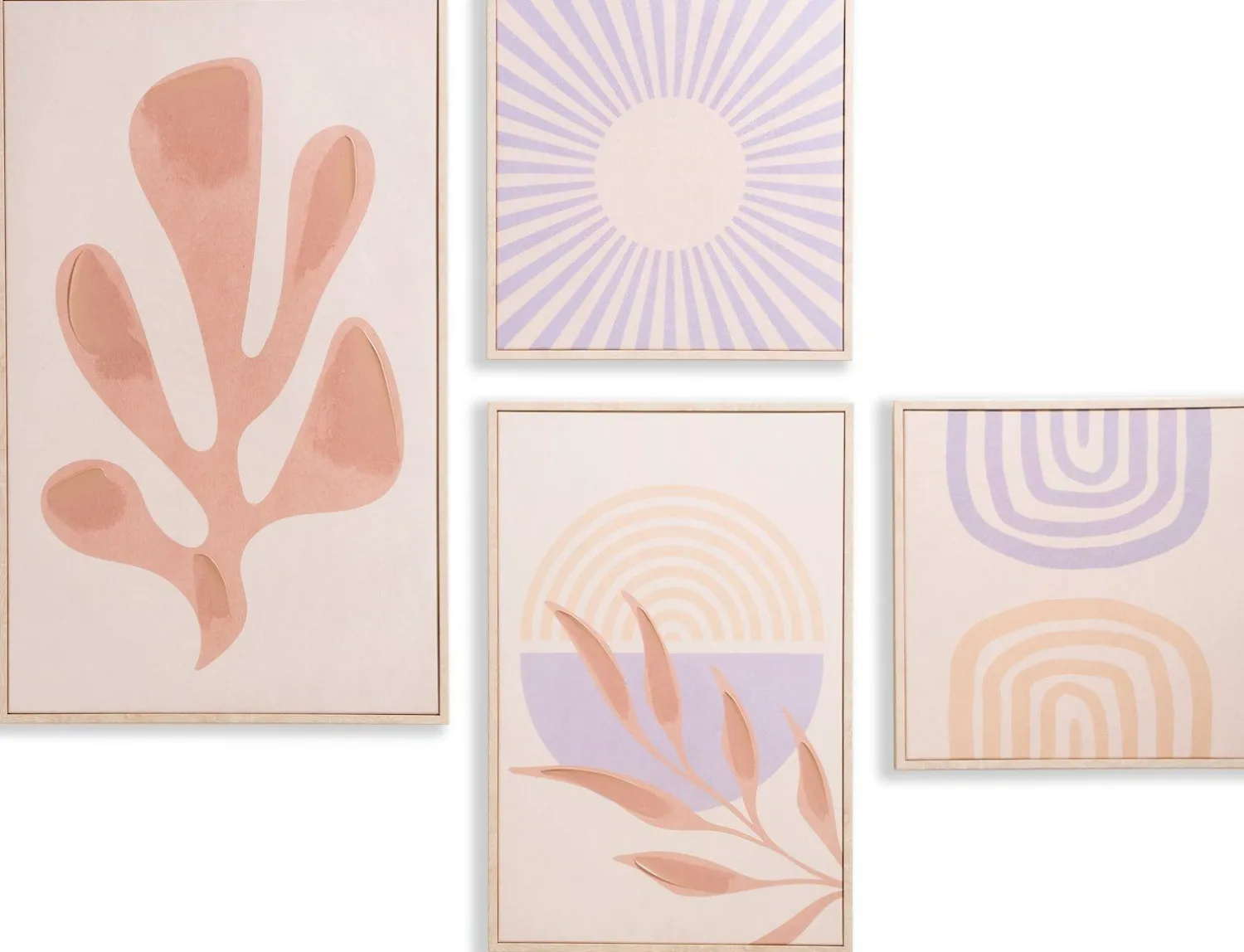 Wanddecoraties-COCO maison Moos Set 4 Wanddecoratie Multi