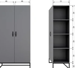 Opbergkasten|Opbergkasten-WOOOD Morris Opbergkast Leem