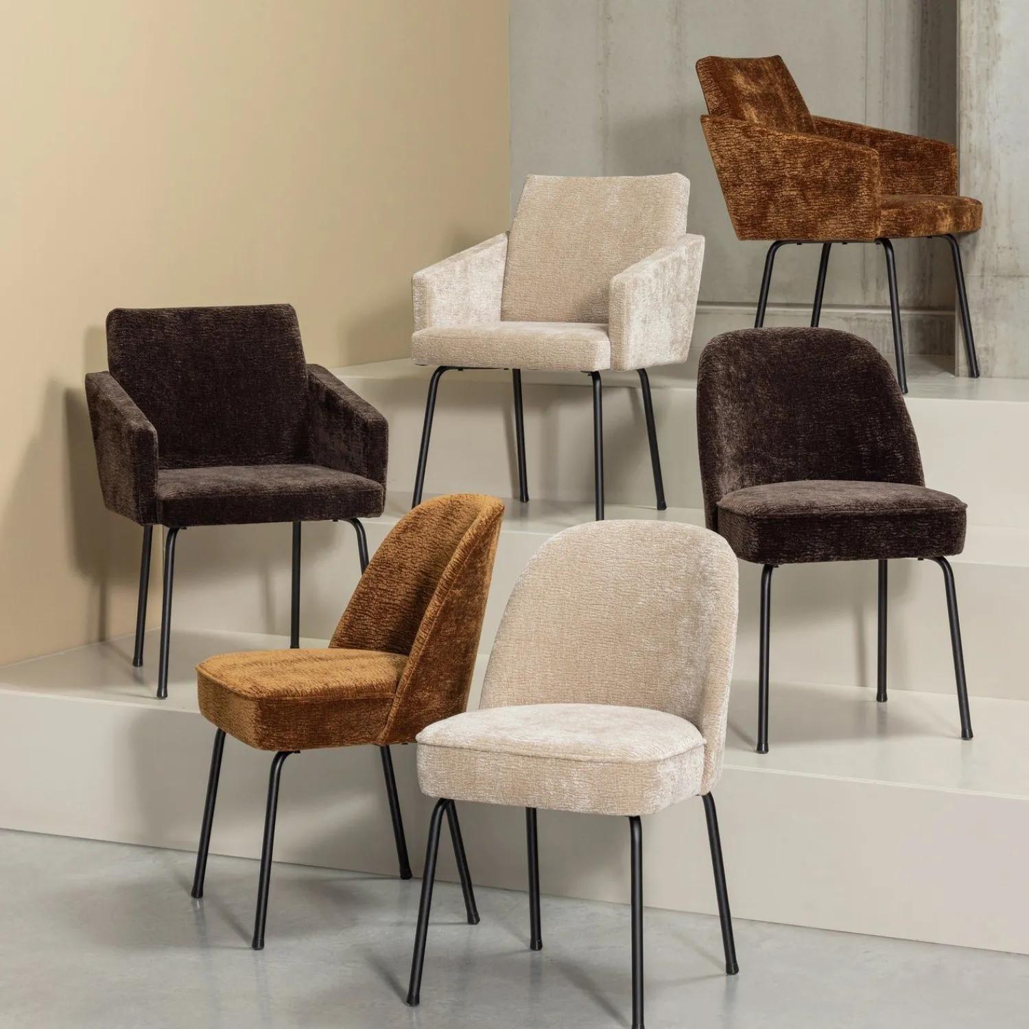 Eetkamerstoelen Met Armleuning-WOOOD Mount Eetkamerstoel Sand
