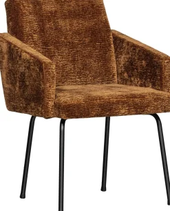 Eetkamerstoelen Met Armleuning-WOOOD Mount Eetkamerstoel Mid Brown