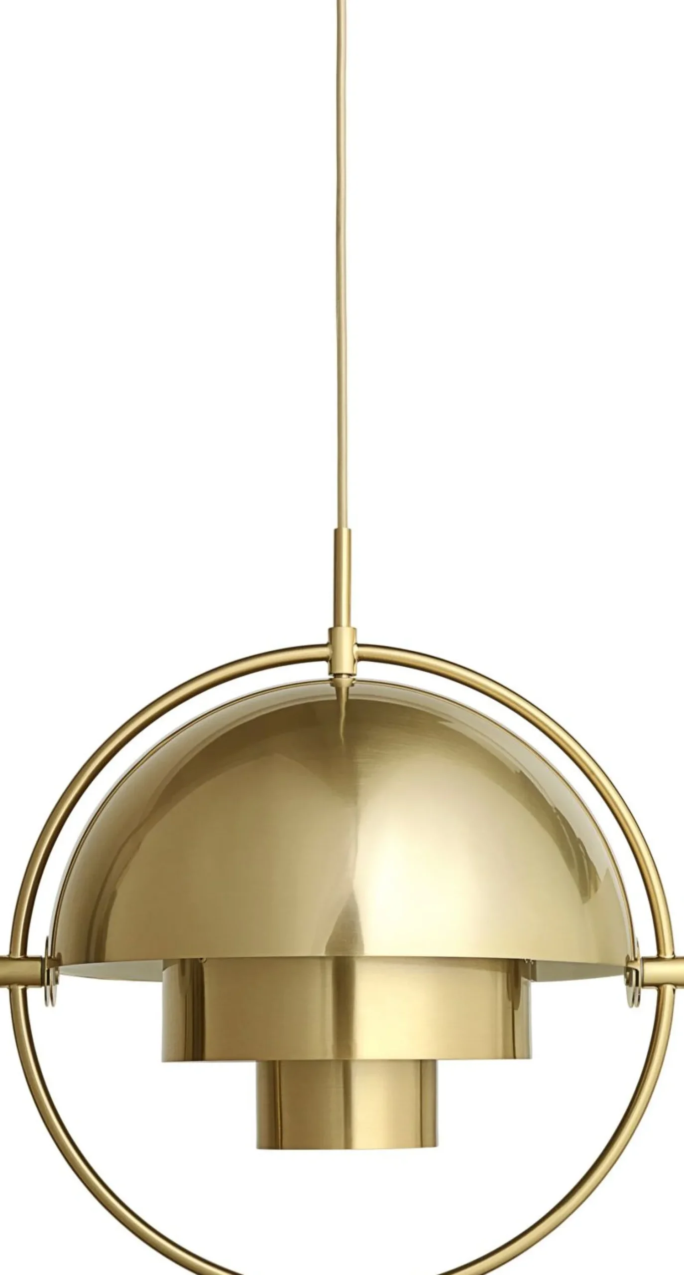 Design Hanglampen|Design Hanglampen-GUBI Multi-Lite Hanglamp Shiny Brass