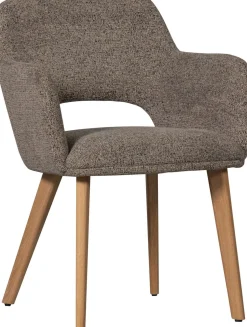 Eetkamerstoelen Met Armleuning-WOOOD Murat Eetkamerstoel Taupe