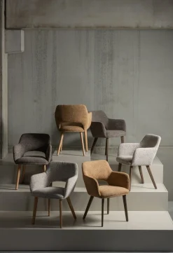Eetkamerstoelen Met Armleuning-WOOOD Murat Eetkamerstoel Yellow