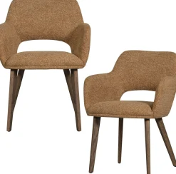 Eetkamerstoelen Met Armleuning-WOOOD Murat Eetkamerstoel Yellow