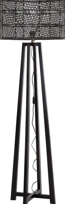Houten Vloerlampen|Vloerlampen-MUST Living Es Canar Vloerlamp Zwart