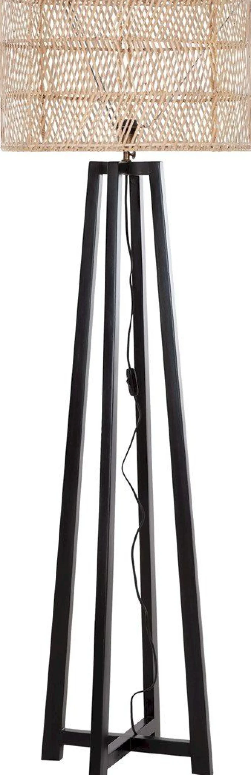Houten Vloerlampen|Vloerlampen-MUST Living Es Canar Vloerlamp Zwart
