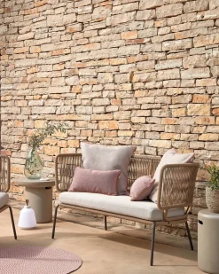 Tuinbanken-Kave Home Nadin Tuinbank Beige, Naturel