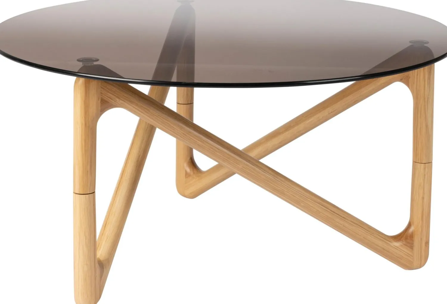 Ronde Salontafels-Dutchbone Naia Salontafel Walnut