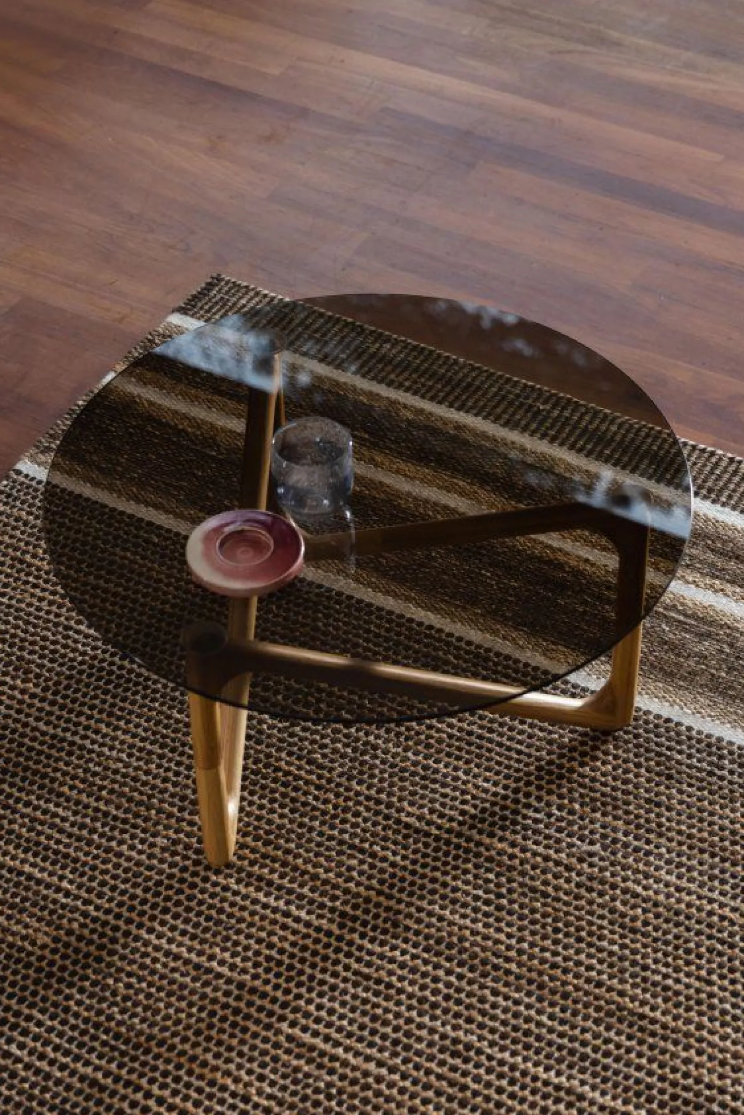 Ronde Salontafels-Dutchbone Naia Salontafel Walnut
