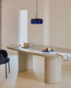 Houten Eettafels|Ovale Eettafels-Kave Home Nealy Eettafel Ecru
