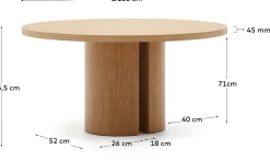 Ronde Eettafels-Kave Home Nealy Rond Eettafel Naturel