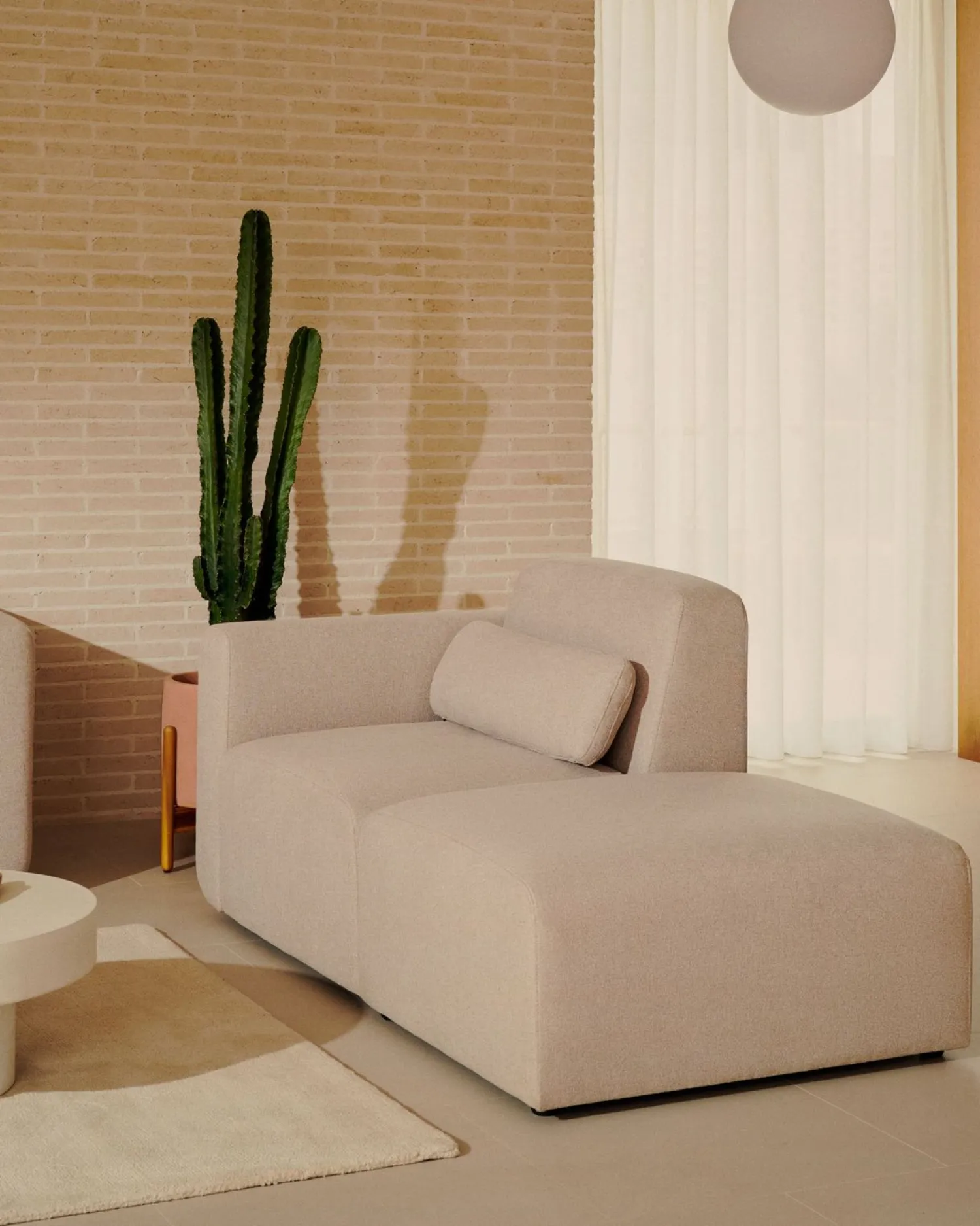 Hockers|Poefs-Kave Home Neom Groot Hocker Beige