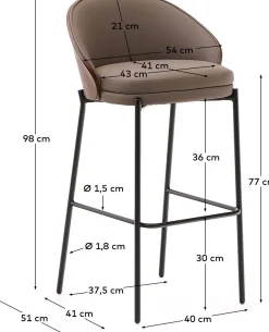 Hockers|Poefs-Kave Home Neom Hocker Beige