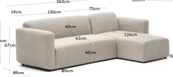 Hoekbanken-Kave Home Neom Hoekbank Beige