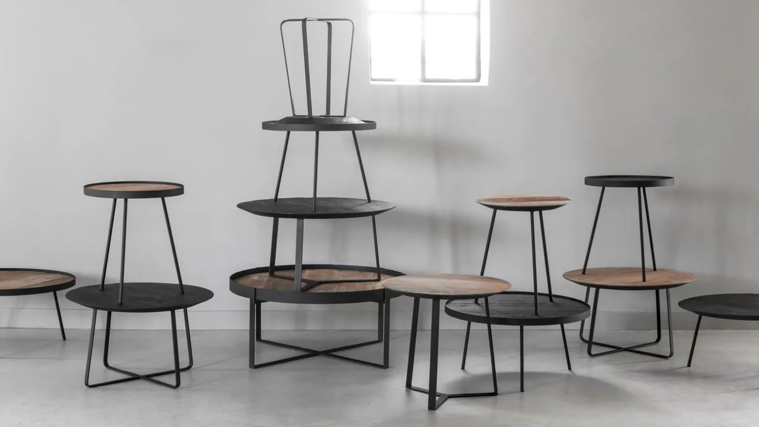 Houten Salontafels|Ronde Salontafels-DTP Home Neptunes L Salontafel Naturel