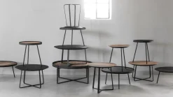 Houten Salontafels|Ronde Salontafels-DTP Home Neptunes M Salontafel Zwart