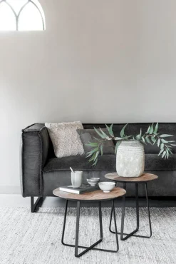 Houten Salontafels|Ronde Salontafels-DTP Home Neptunes M Salontafel Naturel