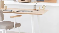 Houten Eettafels|Rechthoekige Eettafels-Studio HENK New Classic White Eettafel Naturel, wit