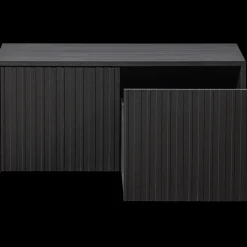 Opbergkasten|Opbergkasten-WOOOD New Gravure Opbergbank Black
