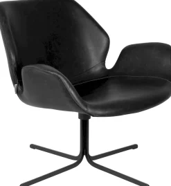 Draaifauteuils-Zuiver Nikki Fauteuil Black