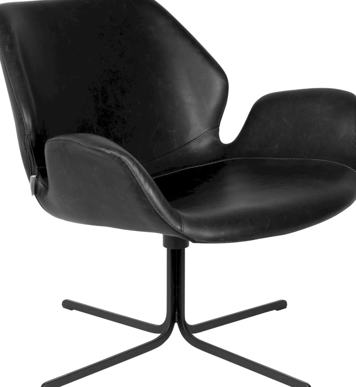 Draaifauteuils-Zuiver Nikki Fauteuil Black