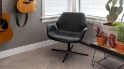 Draaifauteuils-Zuiver Nikki Fauteuil Black