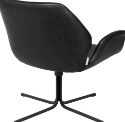 Draaifauteuils-Zuiver Nikki Fauteuil Black