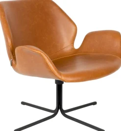 Draaifauteuils-Zuiver Nikki Fauteuil Brown