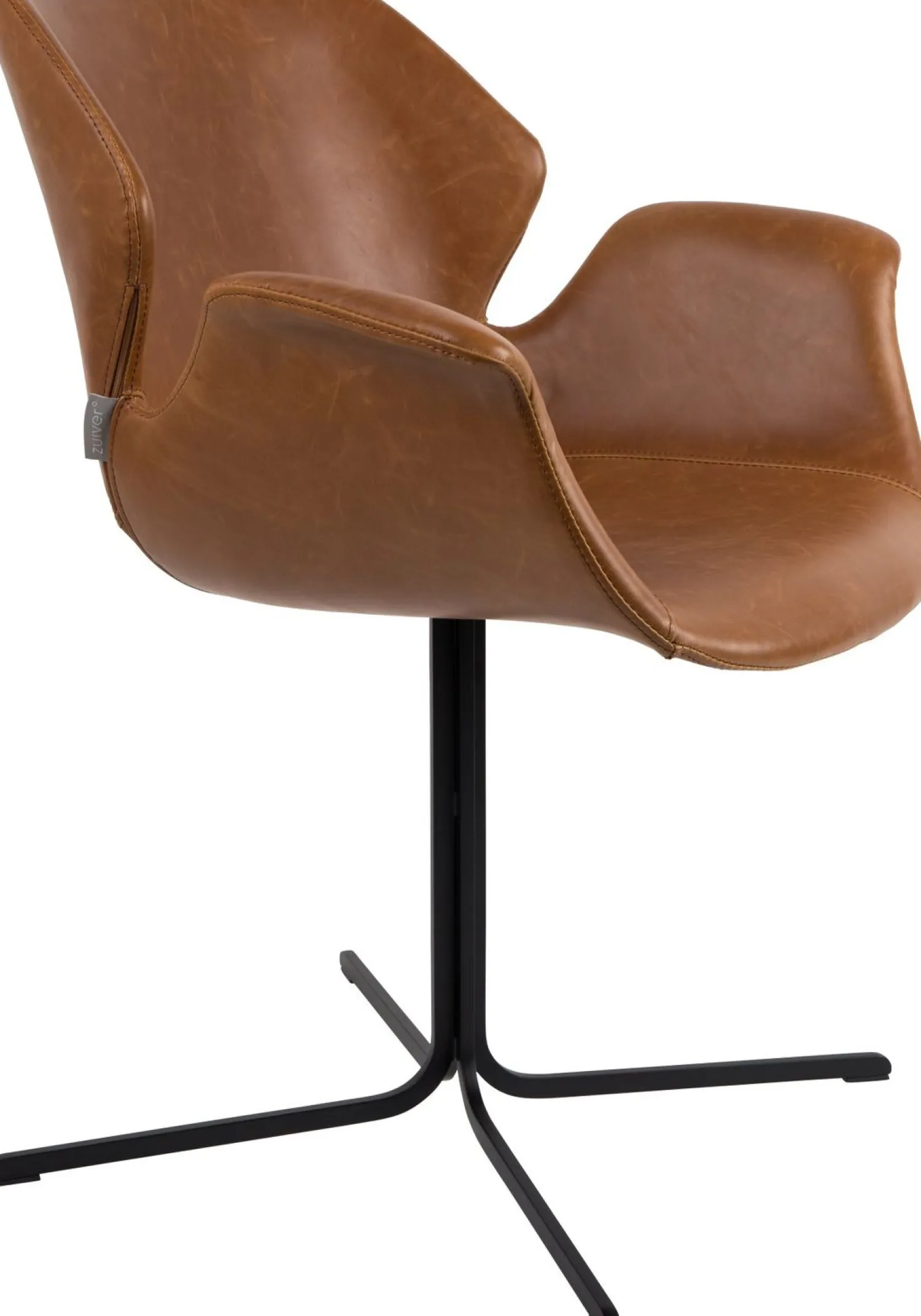 Eetkamerstoelen Met Armleuning-Zuiver Nikki (set van 2) Eetkamerstoel Brown
