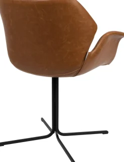 Eetkamerstoelen Met Armleuning-Zuiver Nikki (set van 2) Eetkamerstoel Brown