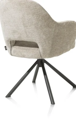 Eetkamerstoelen Met Armleuning-Henders en Hazel Nikolas Armstoel Champagne