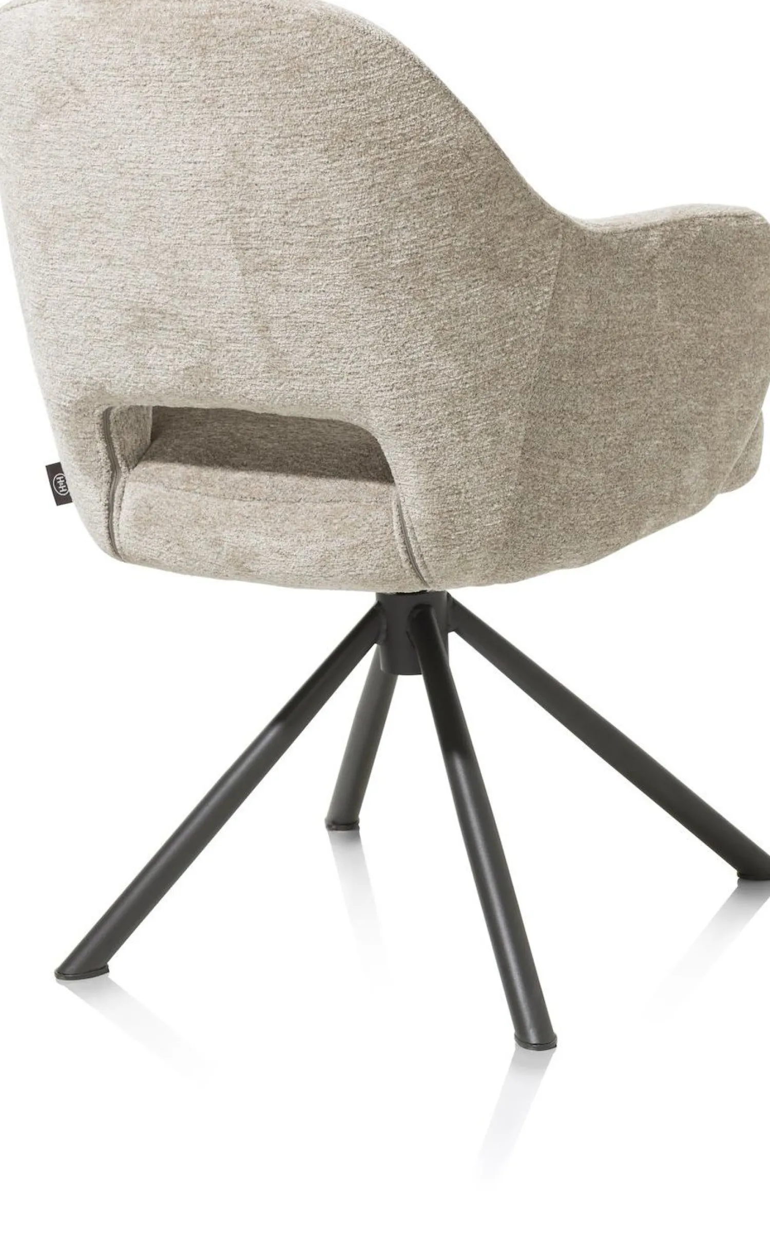 Eetkamerstoelen Met Armleuning-Henders en Hazel Nikolas Armstoel Champagne