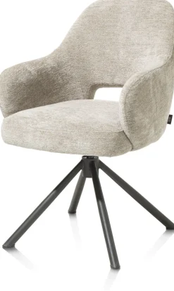 Eetkamerstoelen Met Armleuning-Henders en Hazel Nikolas Armstoel Champagne