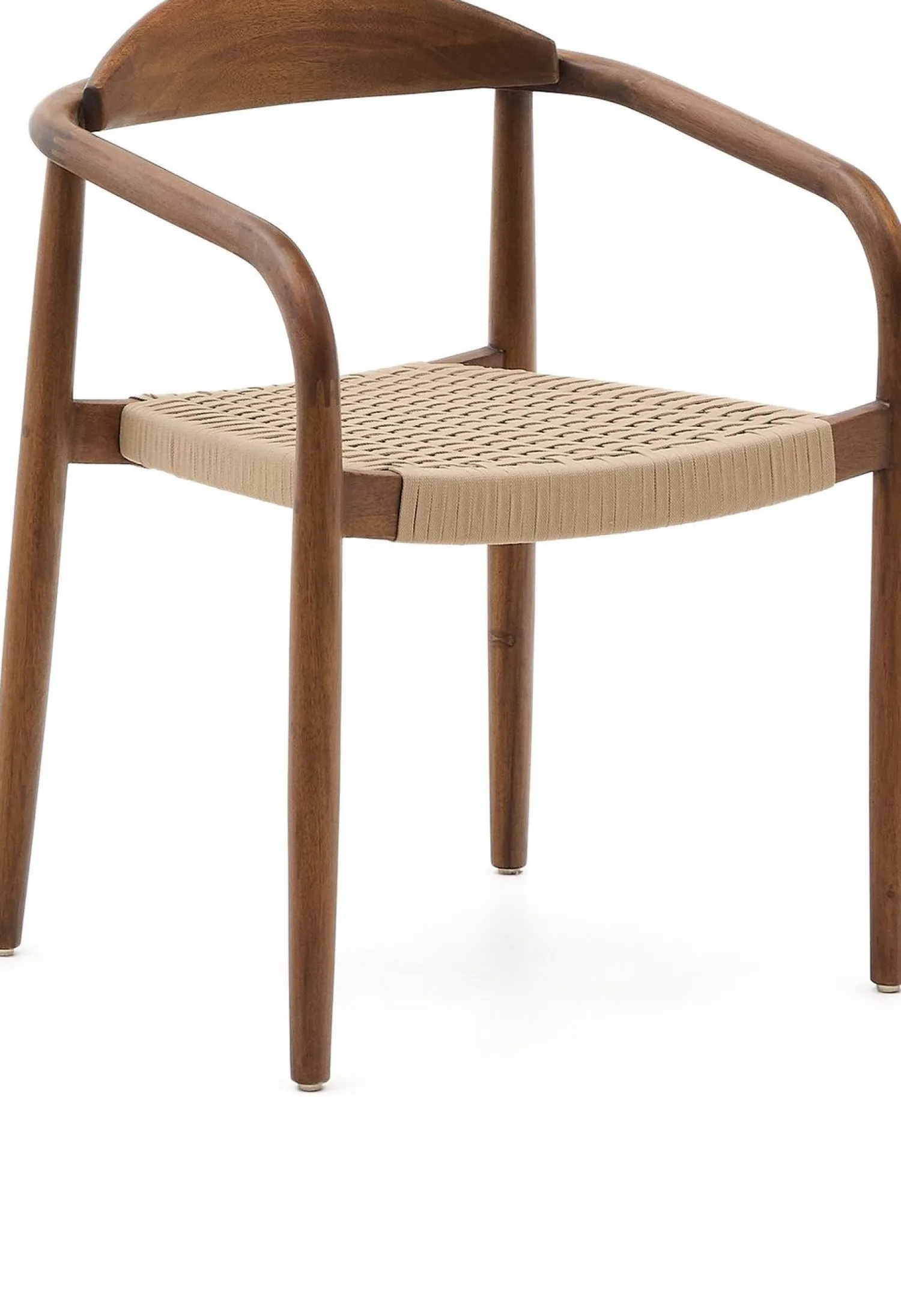 Tuinstoelen|Eetkamerstoelen Met Armleuning-Kave Home Nina Tuinstoel Bruin, Beige