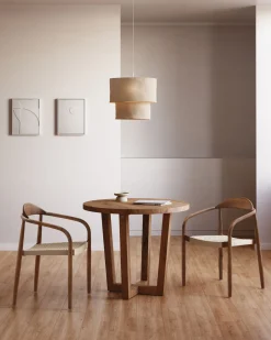 Tuinstoelen|Eetkamerstoelen Met Armleuning-Kave Home Nina Tuinstoel Bruin, Beige