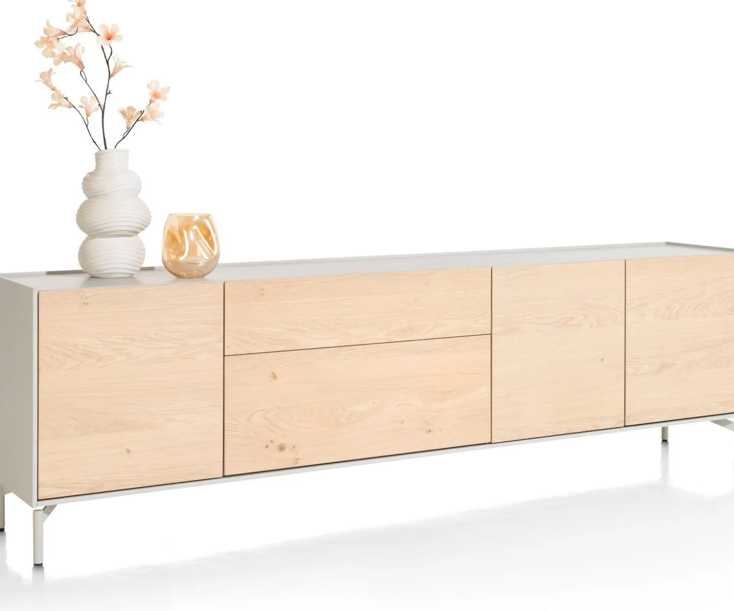 Dressoirs-XOOON Niora Dressoir Naturel, Silk Grey