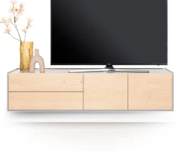 Tv-Meubels-XOOON Niora Lowboard Naturel, Silk Grey