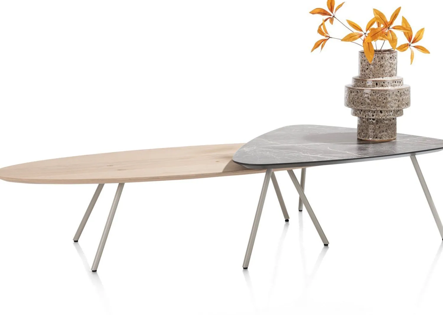 Ovale Salontafels-XOOON Niora Salontafel Naturel