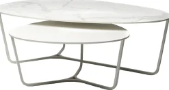 Design Salontafels|Ovale Salontafels-Metaform Nobby Salontafel Wit