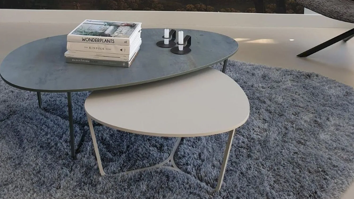 Design Salontafels|Ovale Salontafels-Metaform Nobby Salontafel Wit