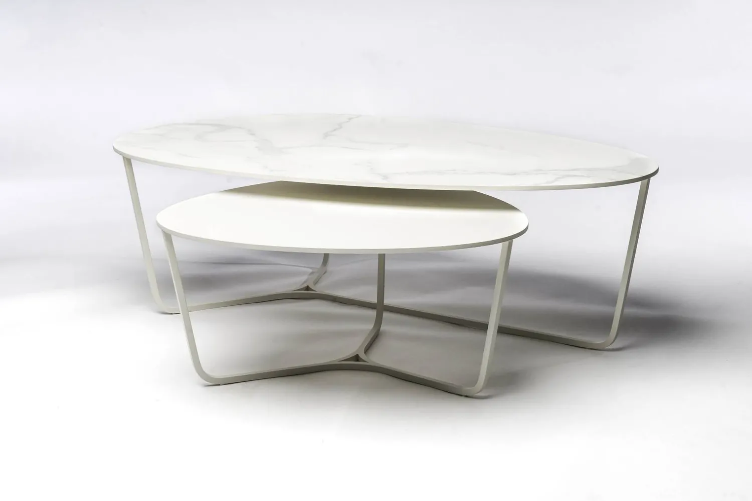 Design Salontafels|Ovale Salontafels-Metaform Nobby Salontafel Wit