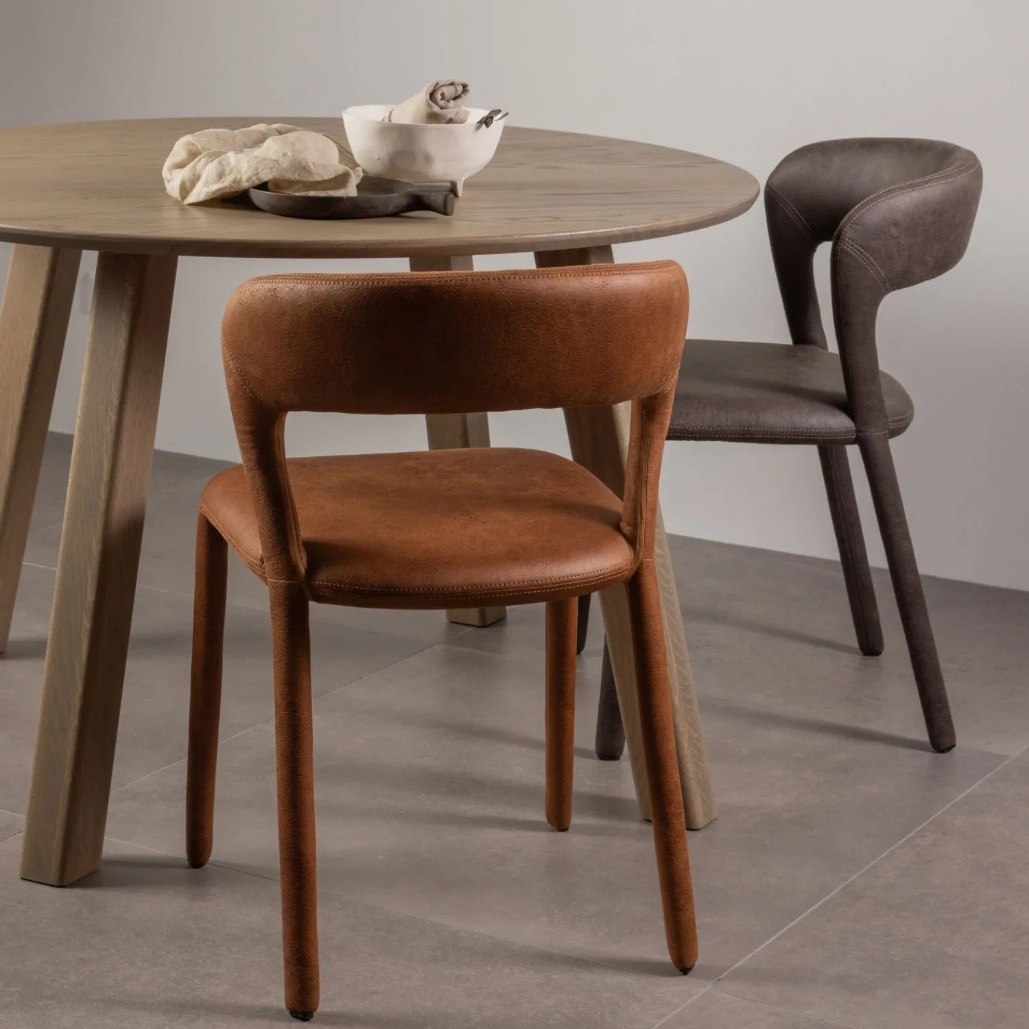 Eetkamerstoelen Zonder Armleuning-WOOOD Noble Eetkamerstoel Black, Grey