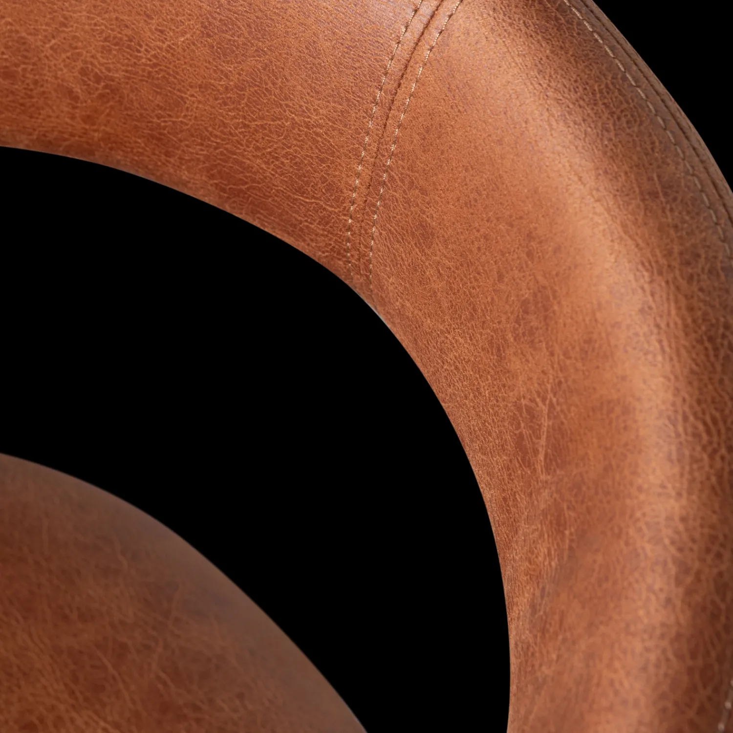 Eetkamerstoelen Zonder Armleuning-WOOOD Noble Eetkamerstoel Cognac
