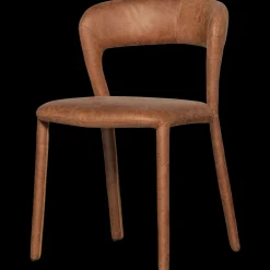 Eetkamerstoelen Zonder Armleuning-WOOOD Noble Eetkamerstoel Cognac