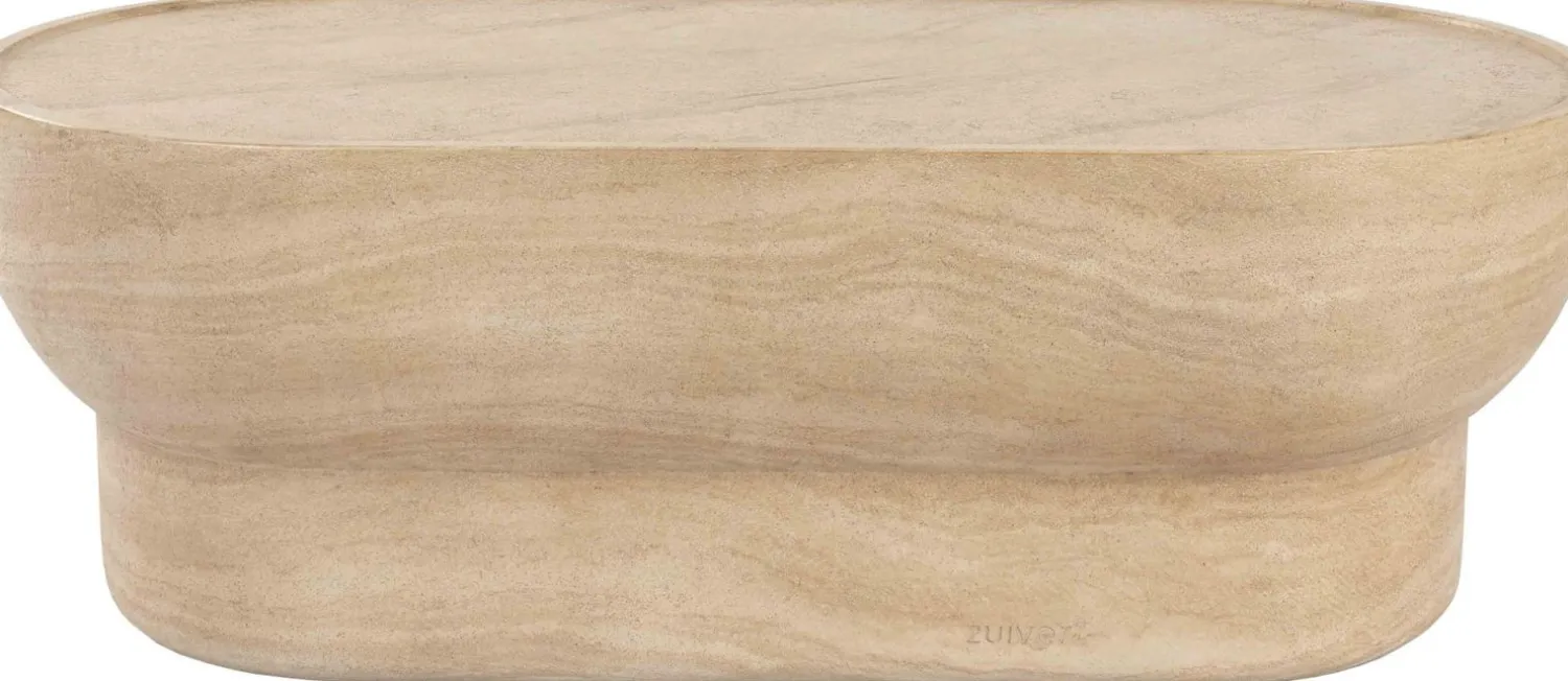 Tuintafels|Ovale Salontafels-Zuiver Noble Salontafel Beige
