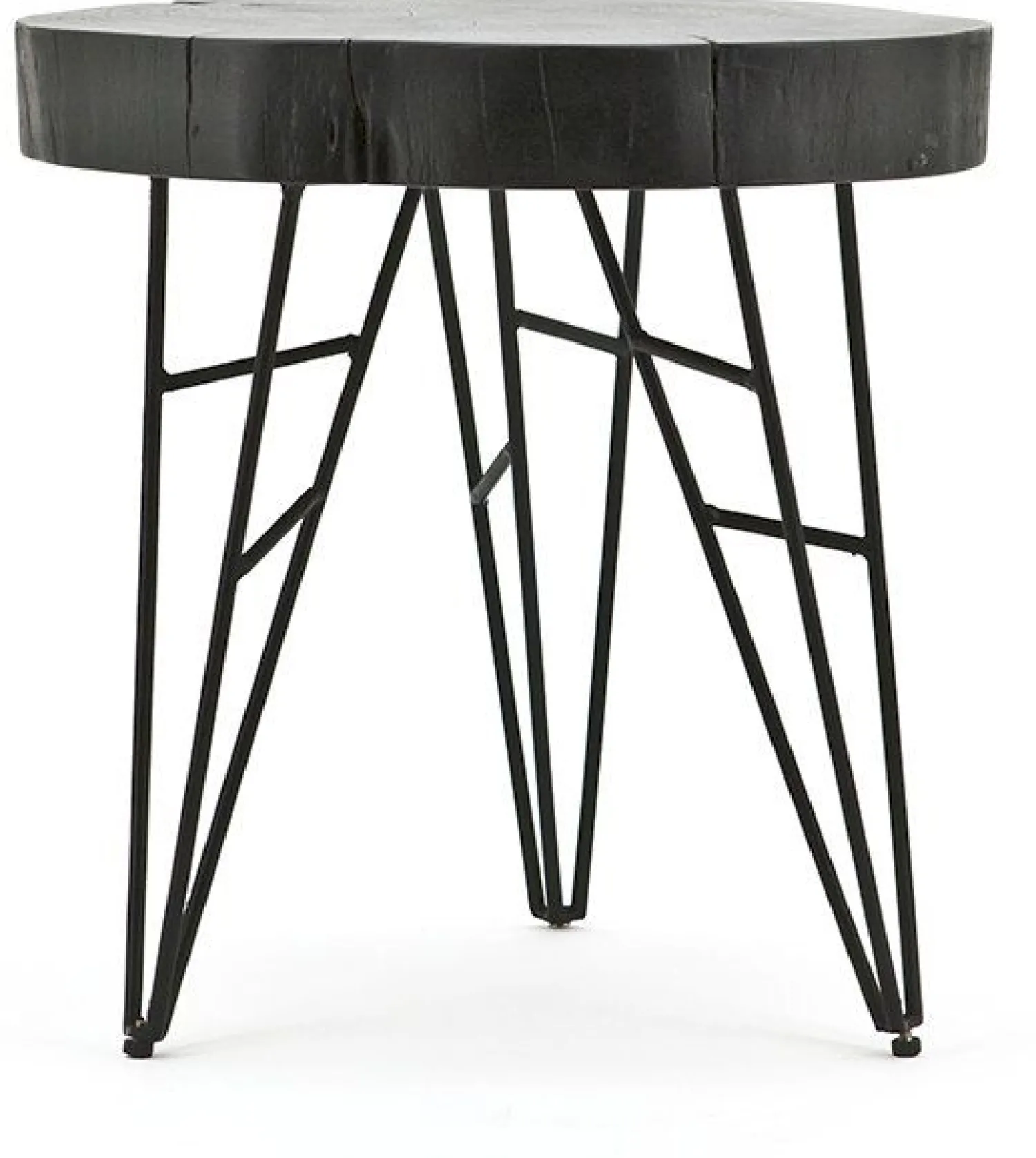 Houten Bijzettafels|Industriële Bijzettafels-By Boo Noir Bijzettafel Black