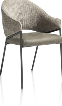 Eetkamerstoelen Met Armleuning-XOOON Nolan Eetkamerstoel Olive