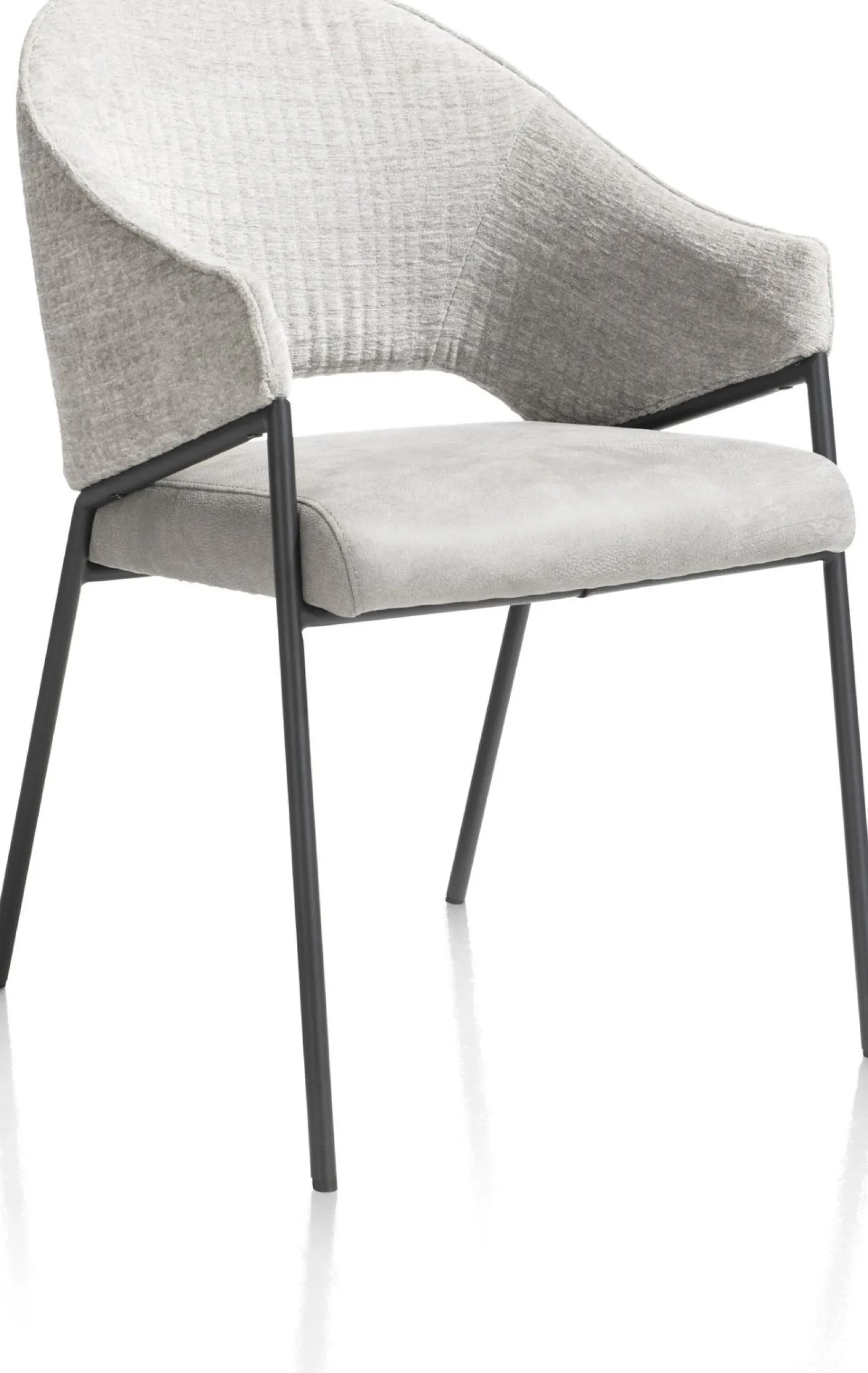Eetkamerstoelen Met Armleuning-XOOON Nolan Eetkamerstoel Ice Grey
